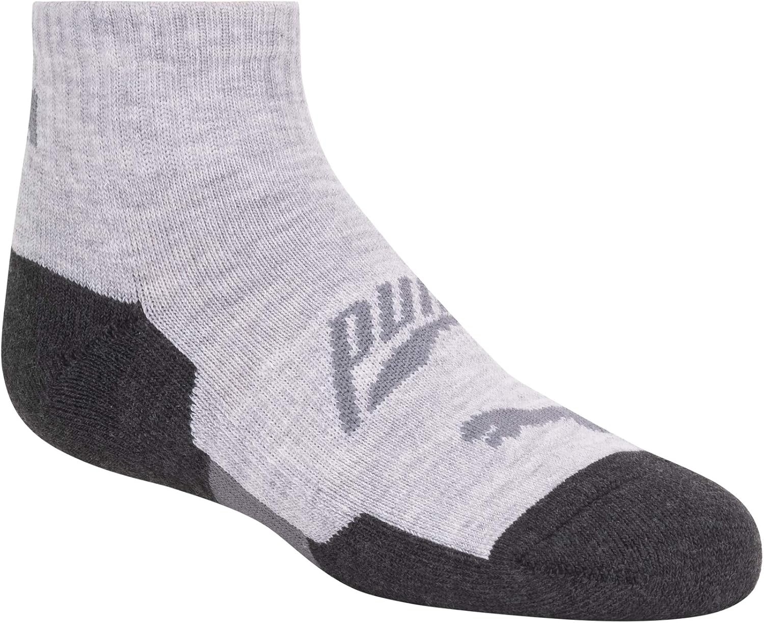 image:imagePUMA Boys 6 Pack Quarter Crew SocksGreyMultiBlack