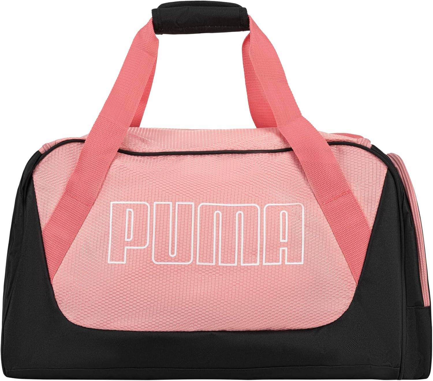 image:imagePUMA Form Factor Duffel with Adjustable Strap Padded Bottom amp Zip Pockets Black Heather One SizeRosy OutlookWild Pink
