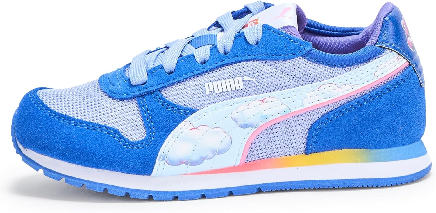 image:imagePUMA Kids Girls X Care Bears X Sesame Street St Miler Slip On Sneakers Shoes Casual Blue PurpleIntense Lavenderroyal Sapphireicy Blue