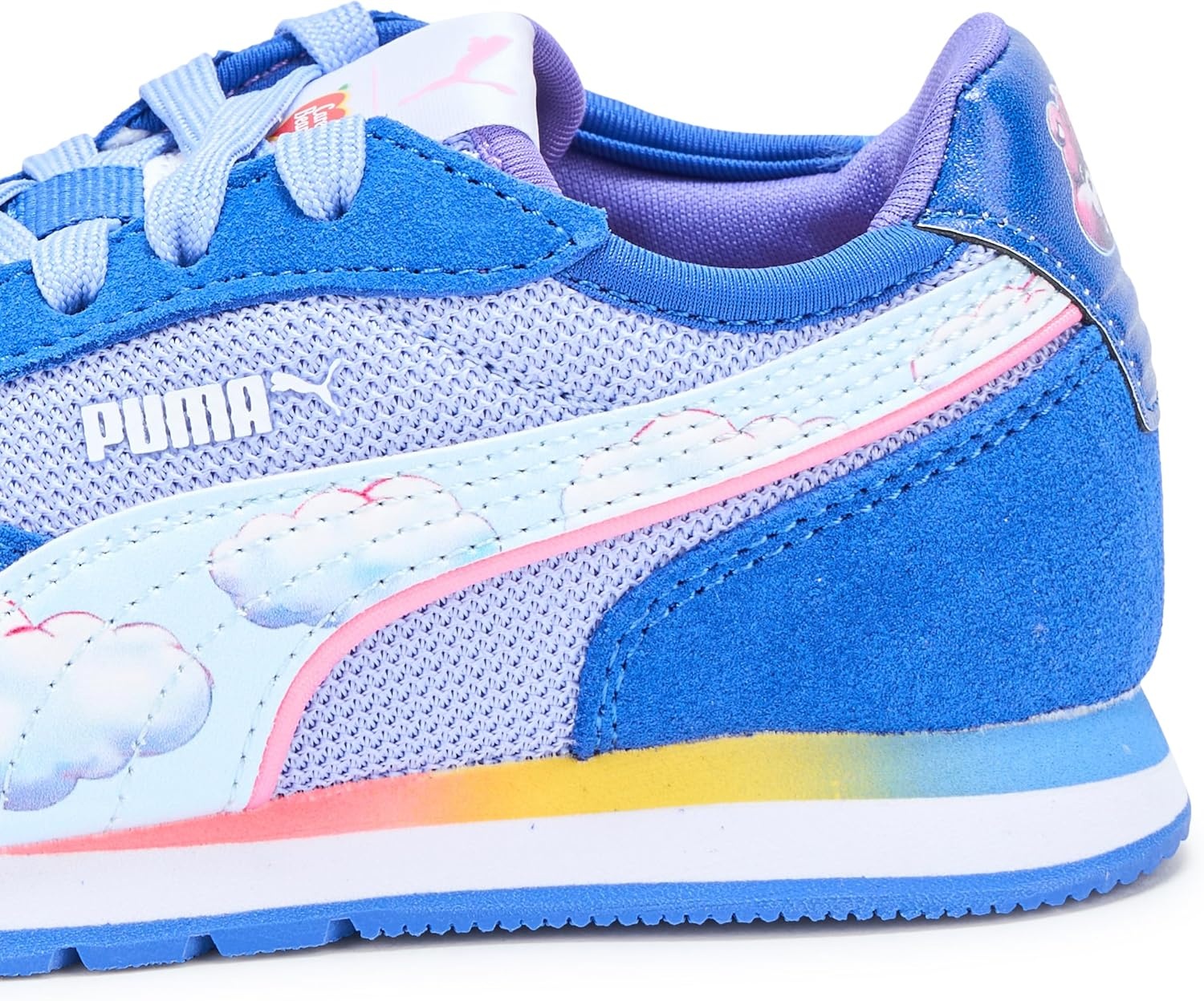 image:imagePUMA Kids Girls X Care Bears X Sesame Street St Miler Slip On Sneakers Shoes Casual Blue PurpleIntense Lavenderroyal Sapphireicy Blue