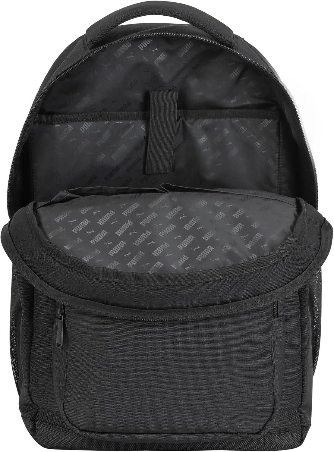 image:imagePUMA Prose Backpack with Padded Adjustable Straps Laptop Sleeve amp Water Bottle Pockets BlackSilver One SizeBlackSilver