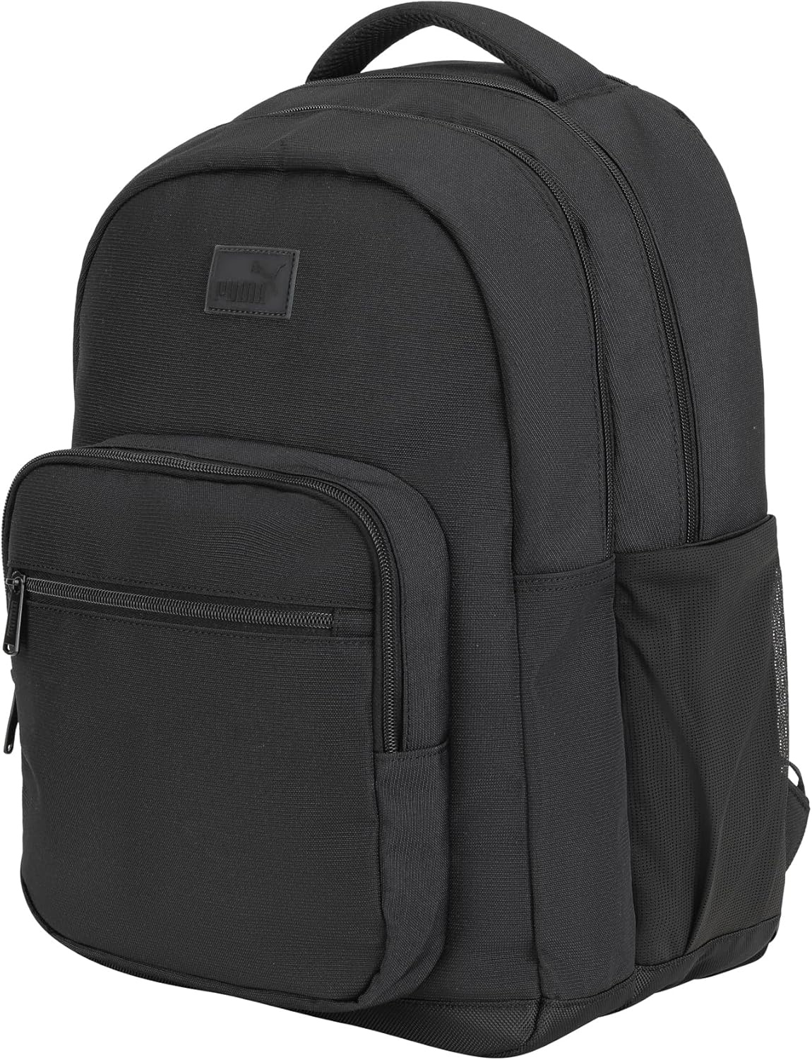 image:imagePUMA Prose Backpack with Padded Adjustable Straps Laptop Sleeve amp Water Bottle Pockets BlackSilver One SizeBlackSilver