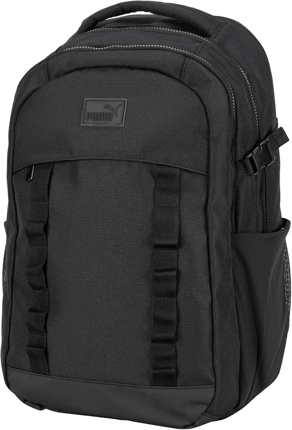 image:imagePUMA Range Backpack with Padded Straps Laptop Sleeve amp Luggage Strap Black One SizeBlack