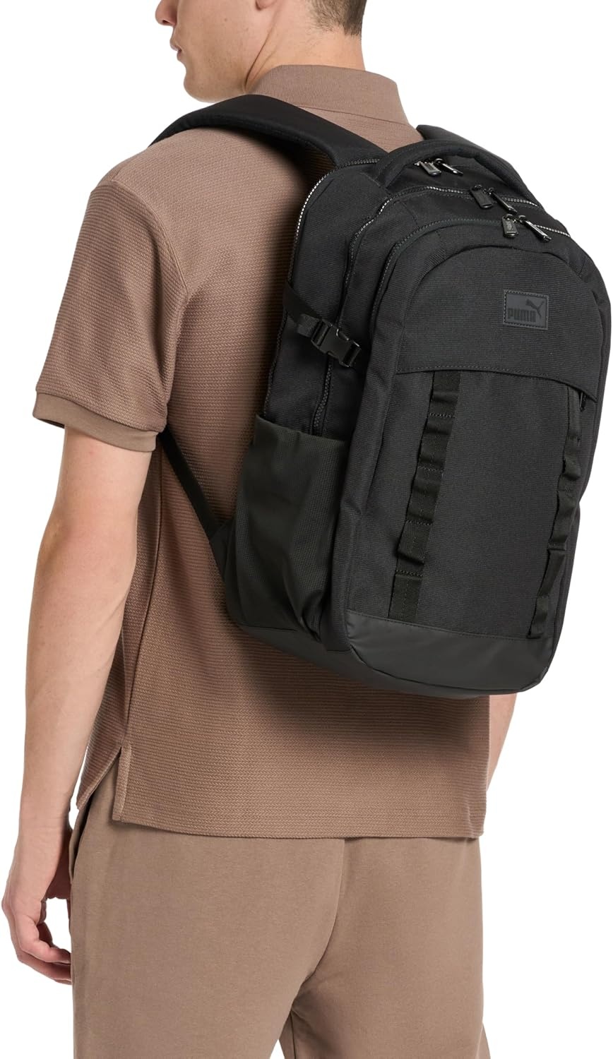 image:imagePUMA Range Backpack with Padded Straps Laptop Sleeve amp Luggage Strap Black One SizeNew Navy