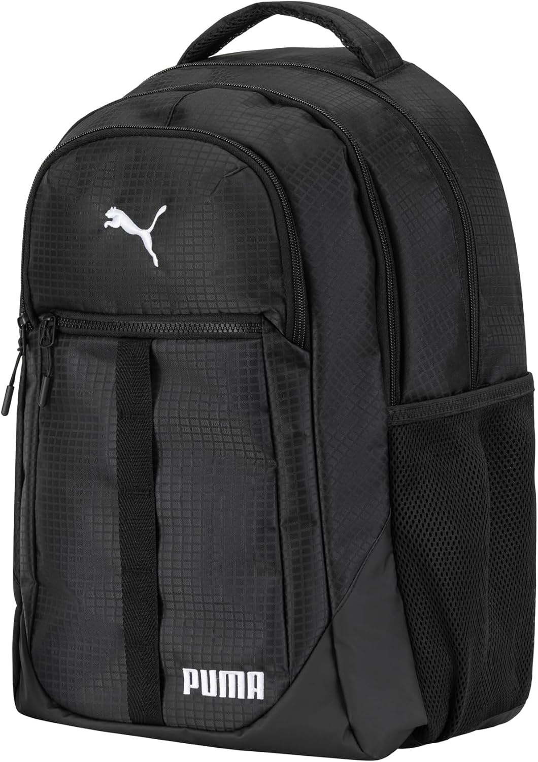 image:imagePUMA Strategy Ripstop Backpack with Padded Adjustable Straps Laptop Sleeve amp Water Bottle Pockets BlackWhite One SizeBlackWhite