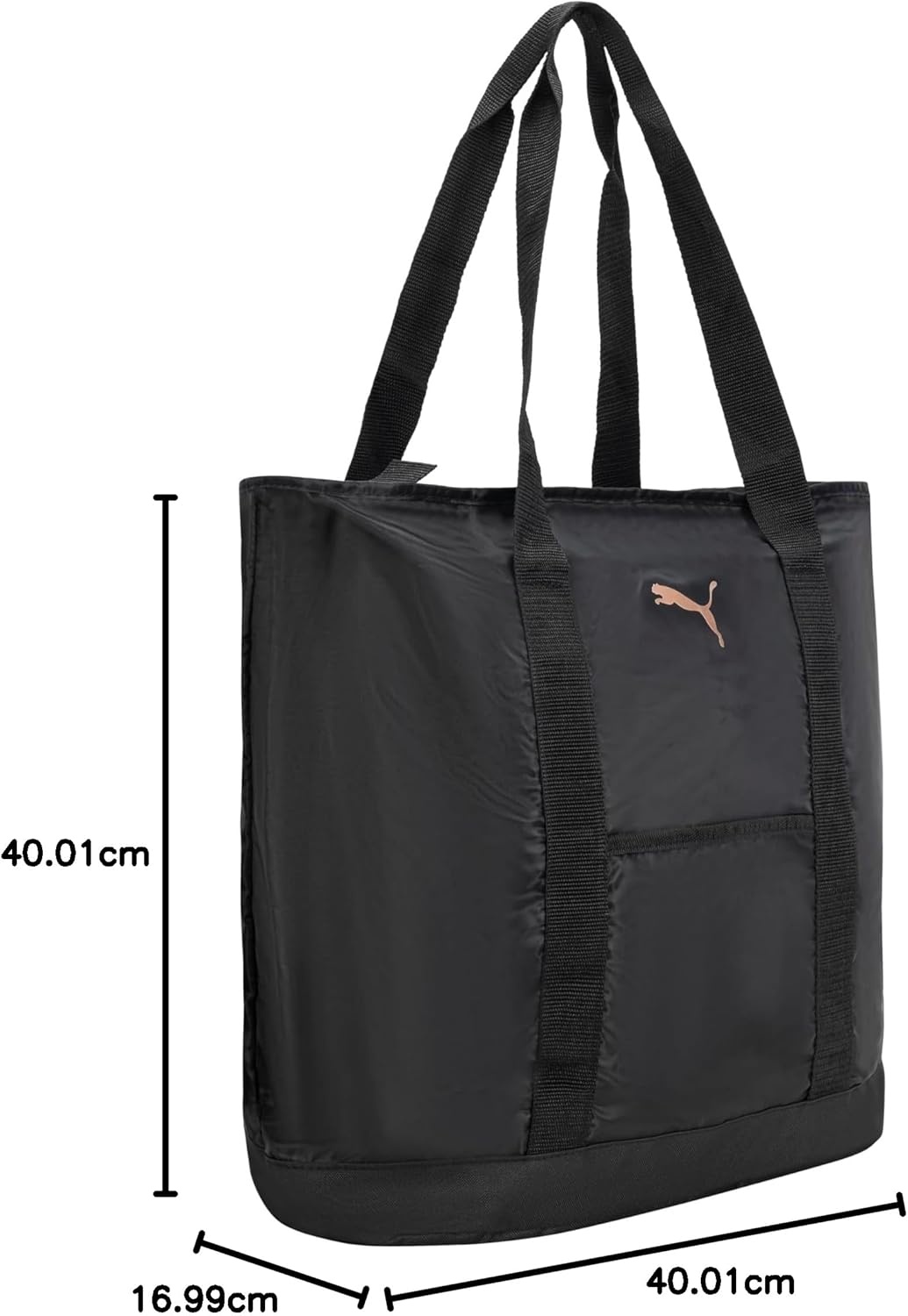image:imagePUMA Womens Cambridge Tote with Shoulder Strap amp Zip ClosureBlackGold