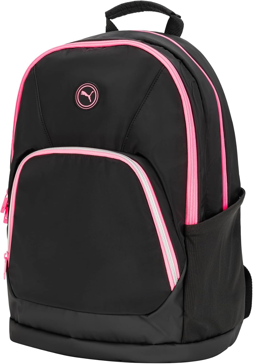 image:imagePUMA Womens Juniper Backpack with Luggage Strap Laptop Sleeve amp Padded Adjustable Straps BlackSunstruck Pink One SizeBlackSunstruck Pink