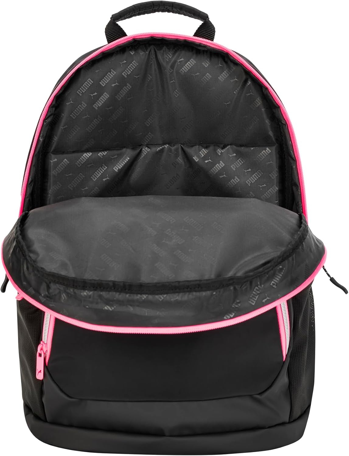 image:imagePUMA Womens Juniper Backpack with Luggage Strap Laptop Sleeve amp Padded Adjustable Straps BlackSunstruck Pink One SizeBlackSunstruck Pink