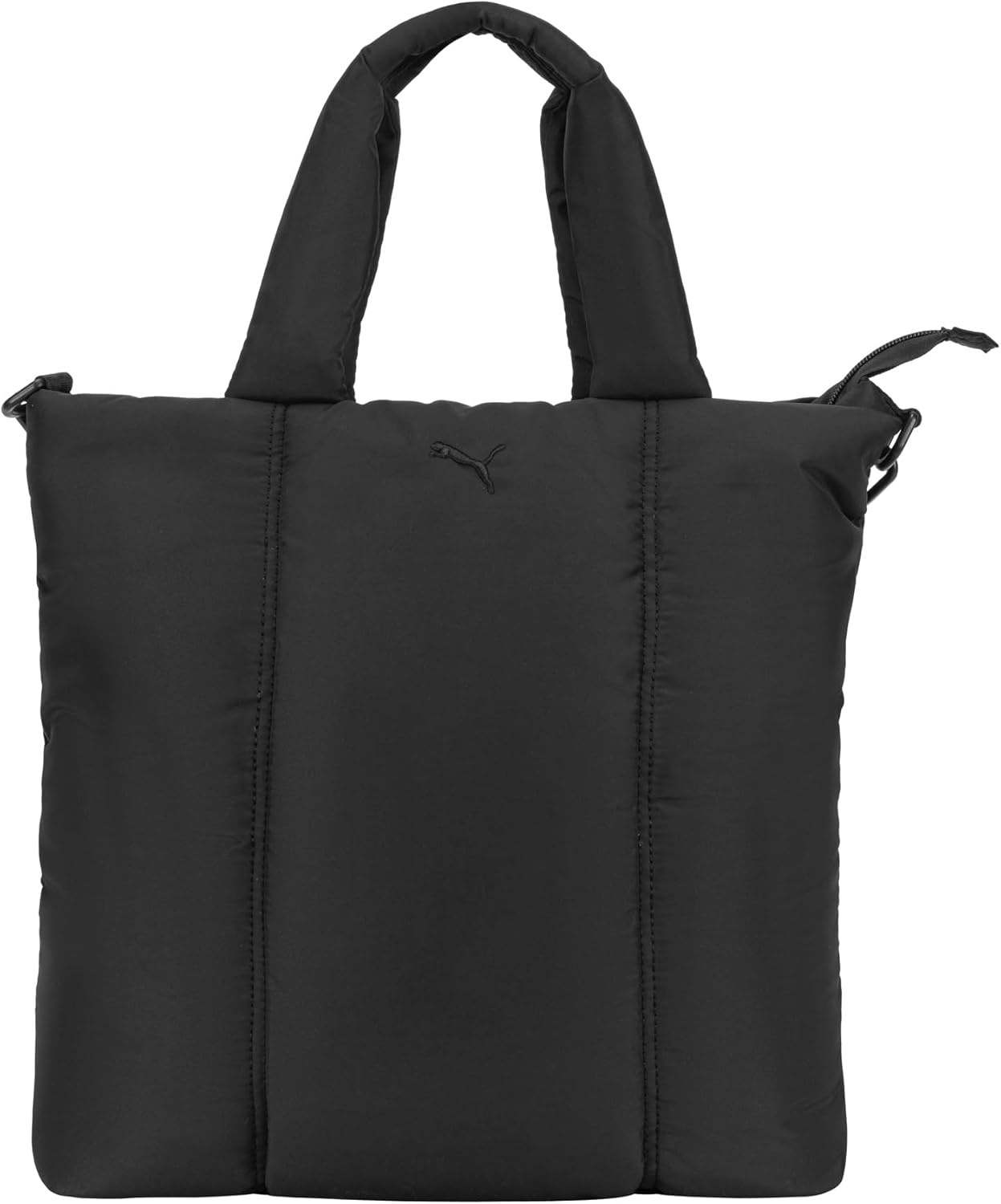 image:imagePUMA Womens Large Puffer Tote in Memory Cloth with Removable Strap amp Zip PocketsBlack