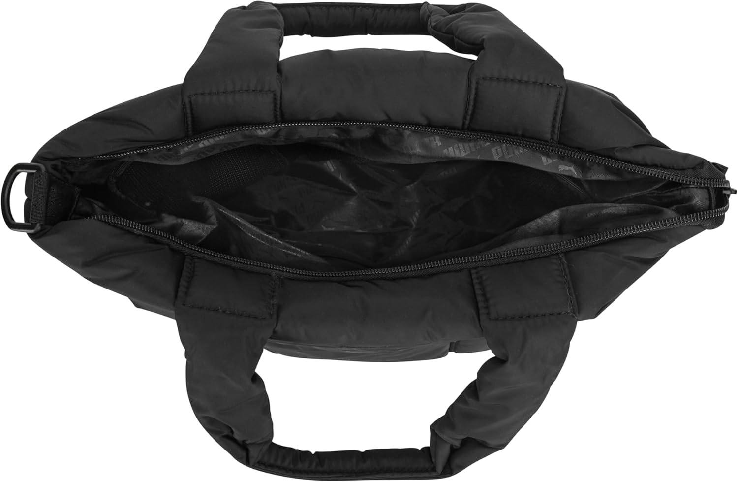 image:imagePUMA Womens Large Puffer Tote in Memory Cloth with Removable Strap amp Zip PocketsBlack Traditional