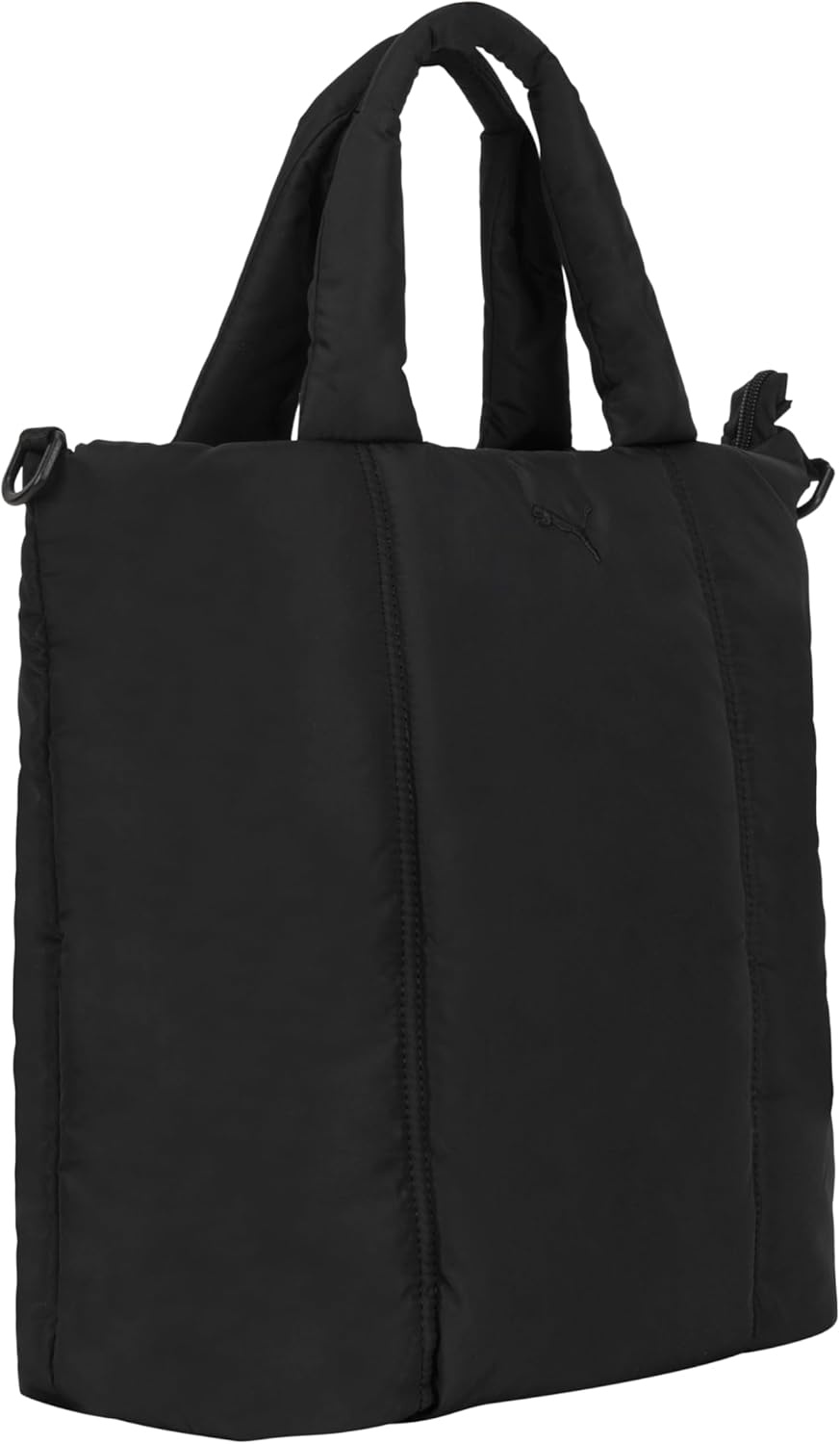 image:imagePUMA Womens Large Puffer Tote in Memory Cloth with Removable Strap amp Zip PocketsBlack Traditional