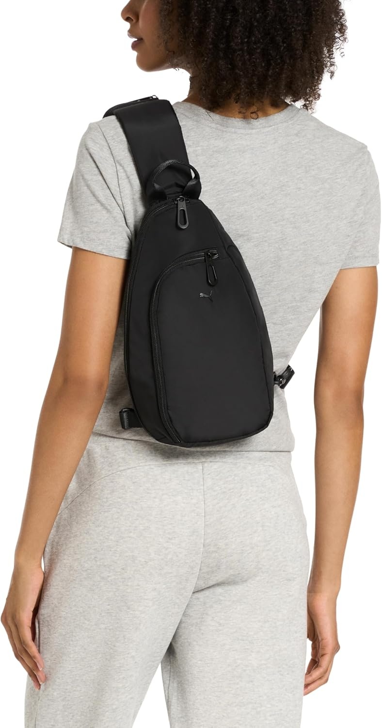 image:imagePUMA Womens Myriad Sling Sporty HandsFree Bag with Reversible Strap amp Dual Compartments Black One SizeSandstone