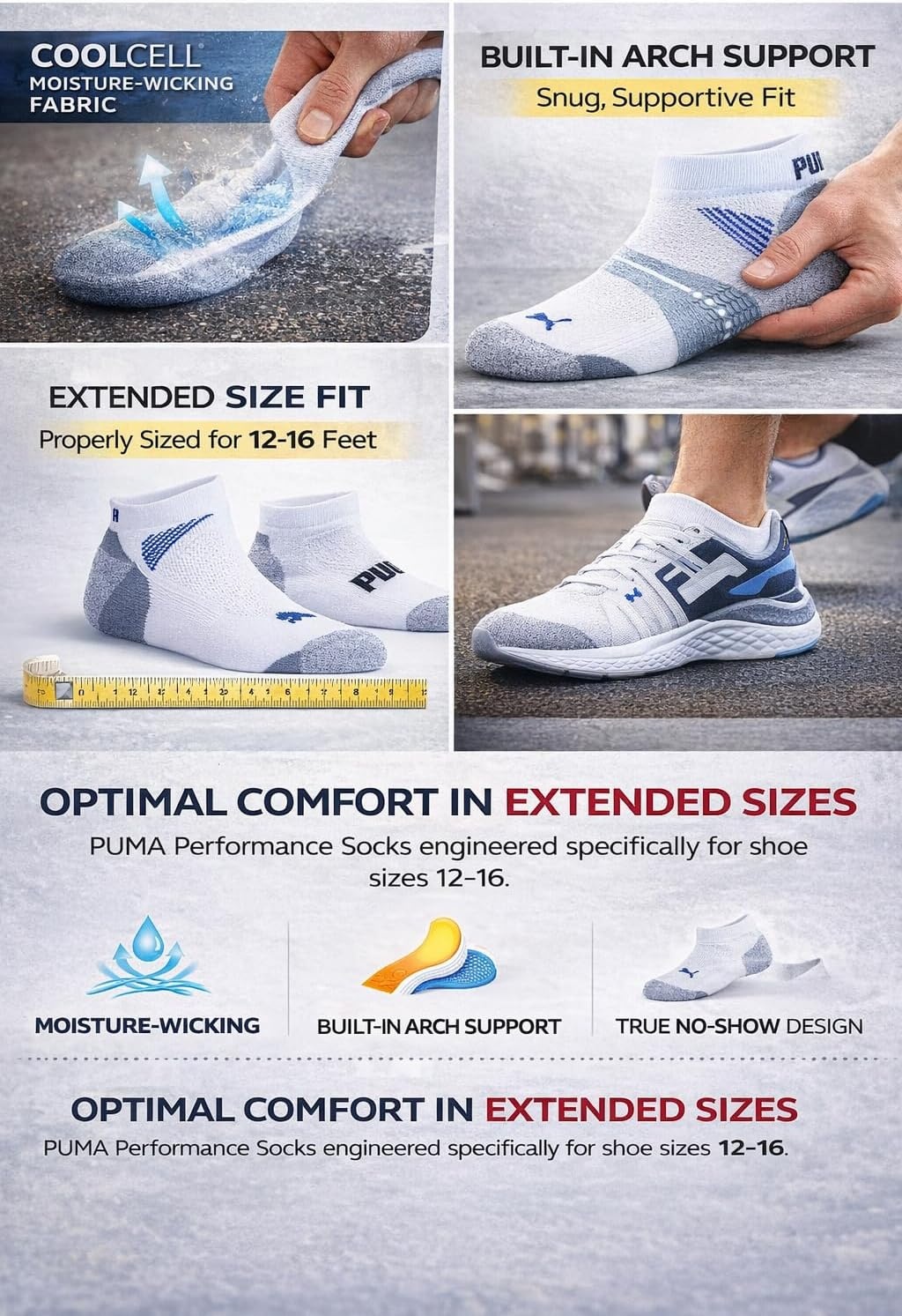 image:imagePUMA mens Low Cut Socks 8packWhite