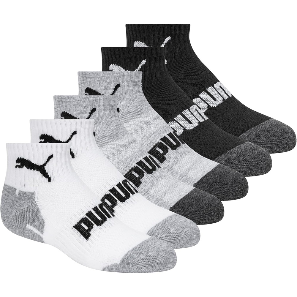 image:imagePUMA Boys 6 Pack Quarter Crew SocksNavy