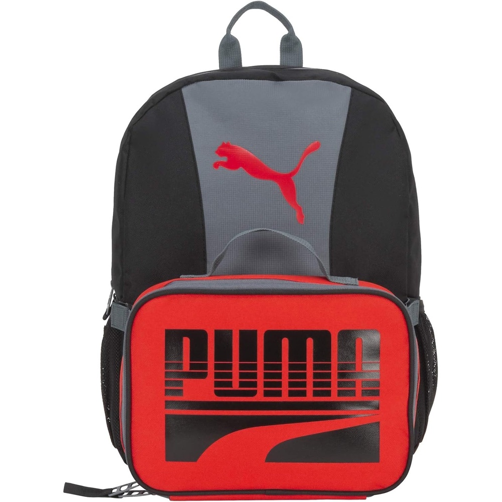 image:imagePUMA KIDS EVERCAT BACKPACK amp LUNCH KIT COMBOBlackGreyRed