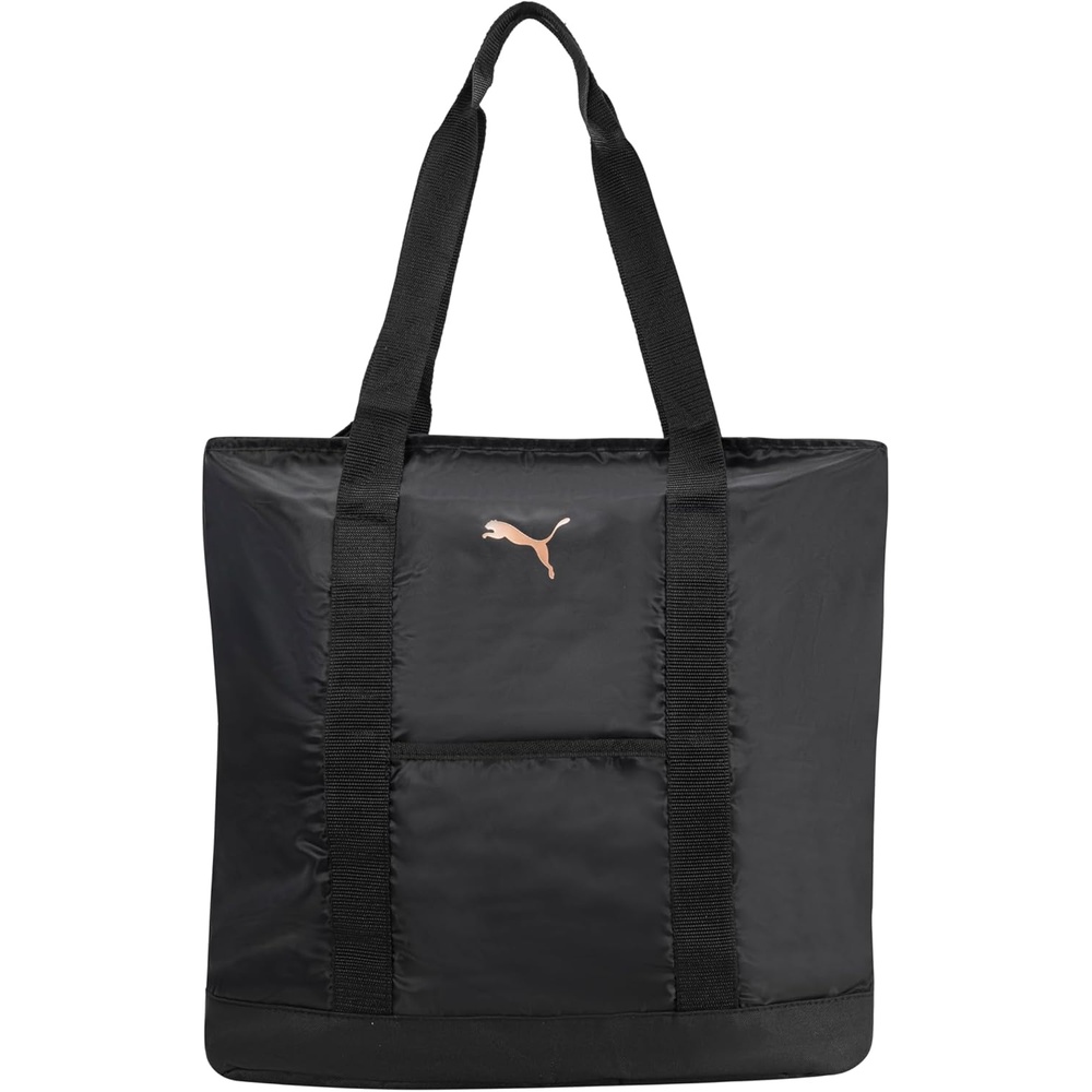 image:imagePUMA Womens Cambridge Tote with Shoulder Strap amp Zip ClosureBlackGold