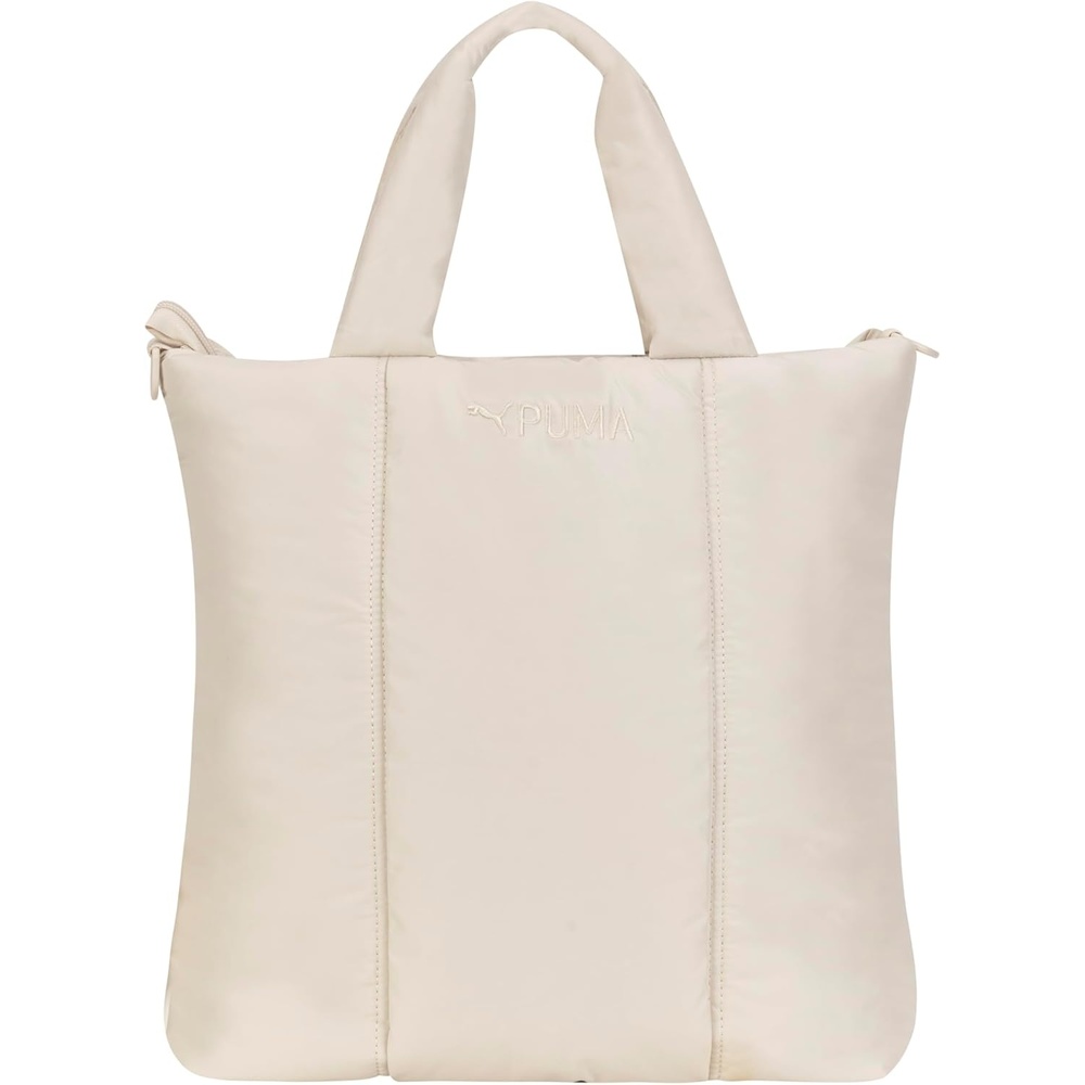 image:imagePUMA Womens Large Puffer Tote in Memory Cloth with Removable Strap amp Zip PocketsAlpine Snow
