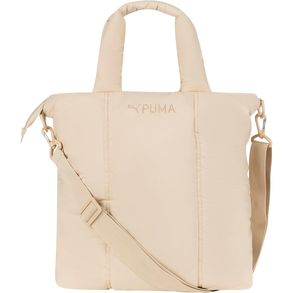 image:imagePUMA Womens Large Puffer Tote in Memory Cloth with Removable Strap amp Zip PocketsSand