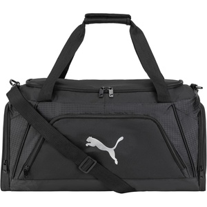 PUMA Accelerator Duffel Bag, Black Traditional, OS(New Silver/Black)