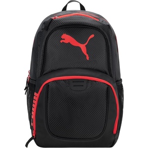 PUMA Classic Core Backpack, Black Combo, OS(Black/Bright Red)