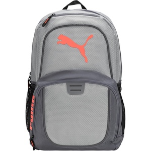 PUMA Classic Core Backpack, Black Combo, OS(Grey/Coral)
