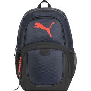 PUMA Classic Core Backpack, Black Combo, OS(New Navy/Red Fire)