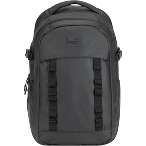 PUMA Coated Range Backpack with Padded Back & Adjustable Straps, Luggage Strap & Laptop Sleeve, Black, One Size(Black)