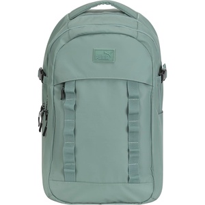 PUMA Coated Range Backpack with Padded Back & Adjustable Straps, Luggage Strap & Laptop Sleeve, Black, One Size(Green Moon)