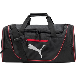 PUMA Contender Duffel Bag with Removable Strap & Shoe Pocket(Black/Red)