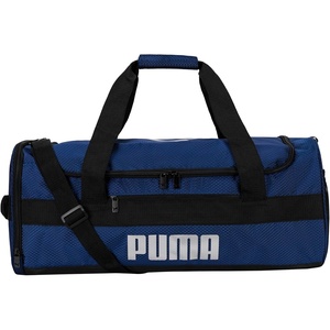 PUMA Demand Duffel Bag, Black Traditional, OS(Blue Jewel/Metallic Silver)
