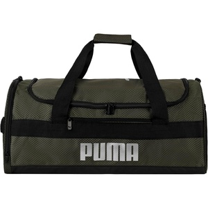 PUMA Demand Duffel Bag, Black Traditional, OS(Green Moss/Metallic Silver)
