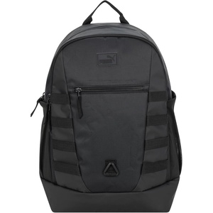 PUMA Fluid Backpack in Performance Airmesh with Laptop Sleeve & Padded Adjustable Straps, Black/Silver, One Size(Black/Silver)