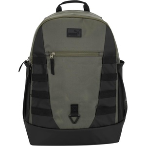 PUMA Fluid Backpack in Performance Airmesh with Laptop Sleeve & Padded Adjustable Straps, Black/Silver, One Size(Green Moss)
