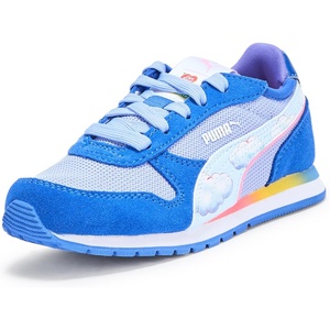 PUMA Kids Girls X Care Bears X Sesame Street St Miler Slip On Sneakers Shoes Casual – Blue, Purple(Intense Lavender-royal Sapphire-icy Blue)