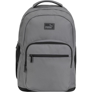 PUMA Prose Backpack with Padded Adjustable Straps, Laptop Sleeve & Water Bottle Pockets, Black/Silver, One Size(Cast Iron)