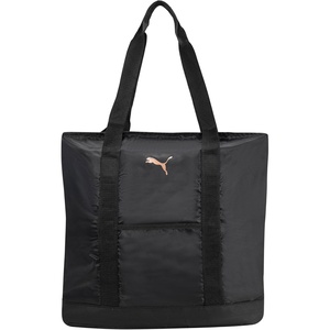 PUMA Women’s Cambridge Tote with Shoulder Strap & Zip Closure(Black/Gold)