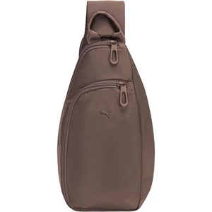 PUMA Women’s Myriad Sling, Sporty Hands-Free Bag with Reversible Strap & Dual Compartments, Black, One Size(Flat Brown)