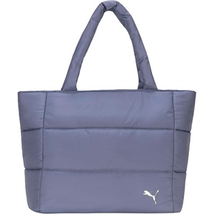PUMA Women’s Plush Soft Nylon Tote with Padded Straps, Zip Closure & Metal Logo Plaque(Grey Sky)