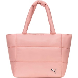PUMA Women’s Plush Soft Nylon Tote with Padded Straps, Zip Closure & Metal Logo Plaque(Rosy Outlook)