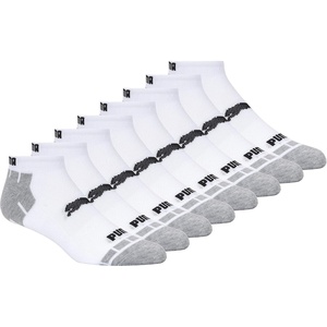 PUMA mens Low Cut Socks (8-pack)(White/Grey)