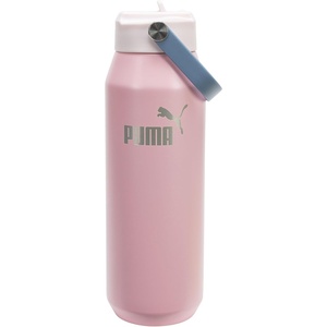 PUMA unisex-adult 32oz Insulated Stainless Steel Water Bottle With Carry Handle(Pinkscape/Native Blue)