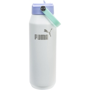 PUMA unisex-adult 32oz Insulated Stainless Steel Water Bottle With Carry Handle(White/Mint Jelly/Lavender)
