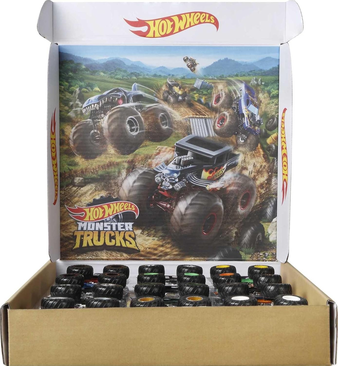 image:imageHot Wheels Monster Trucks 164 Scale DieCast Ultimate Chaos 12 Pack Toy Vehicles for Kids Ages 3 years and older Amazon Exclusive12Pack Ultimate Chaos