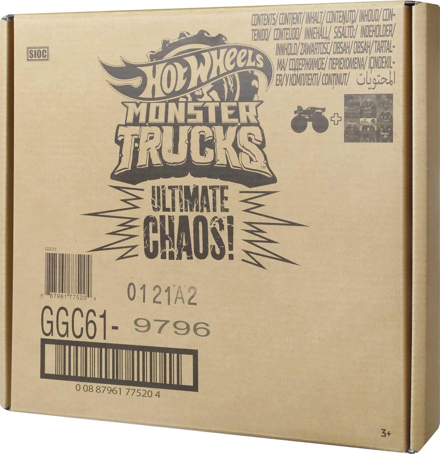 image:imageHot Wheels Monster Trucks 164 Scale DieCast Ultimate Chaos 12 Pack Toy Vehicles for Kids Ages 3 years and older Amazon Exclusive12Pack Ultimate Chaos
