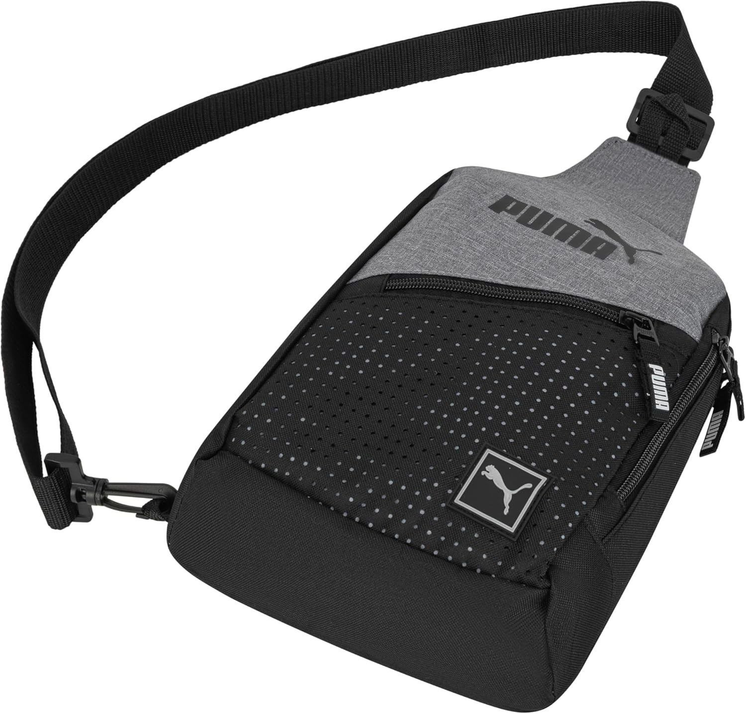 image:imagePUMA EVERCAT SIDEWALL SLING BACKPACKBlackSilverOne SizeHeather Grey
