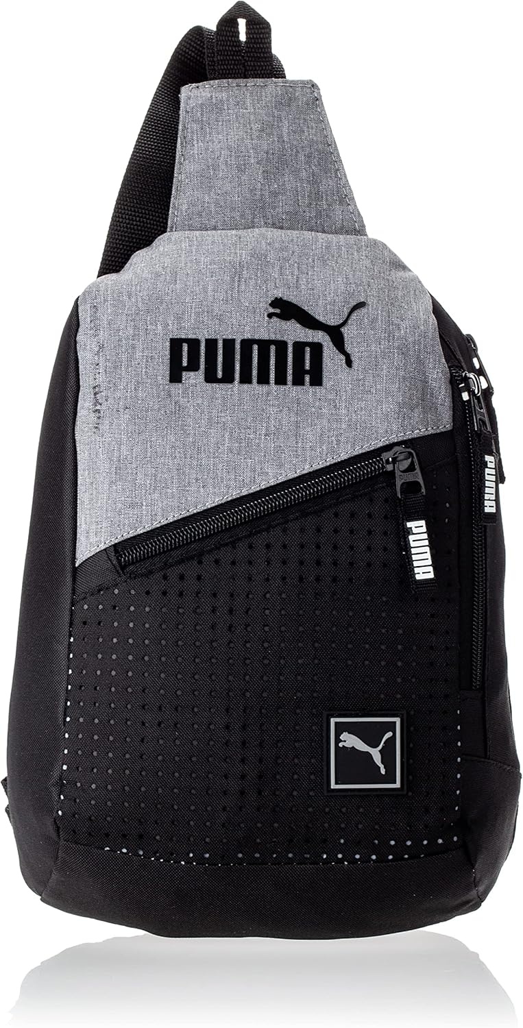 image:imagePUMA EVERCAT SIDEWALL SLING BACKPACKBlackSilverOne SizeHeather Grey