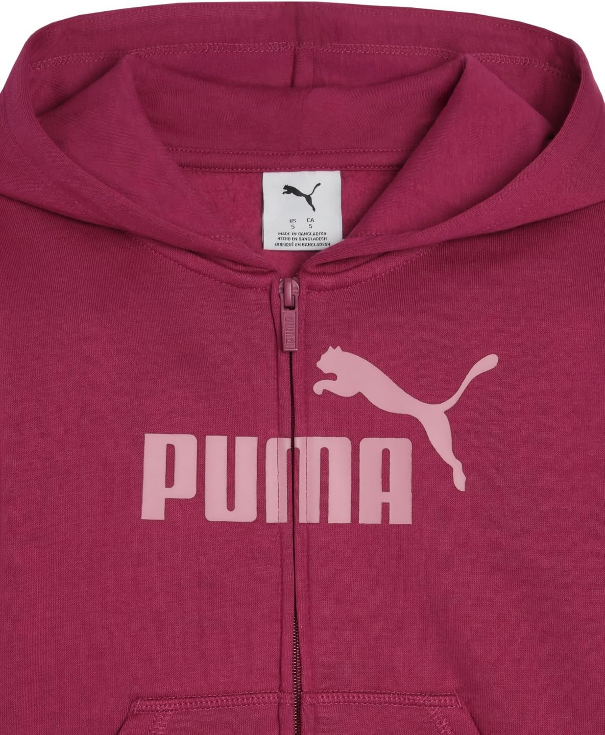 image:imagePUMA Girls Core Logo Zip Up HoodieBerry