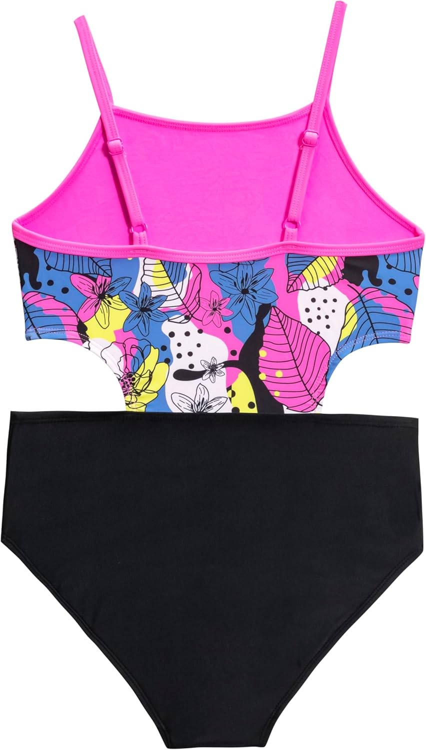 image:imagePUMA Girls One Piece Bathing Suit Athletic Swimsuit Quick Dry Day DreamPuma BlackFloral