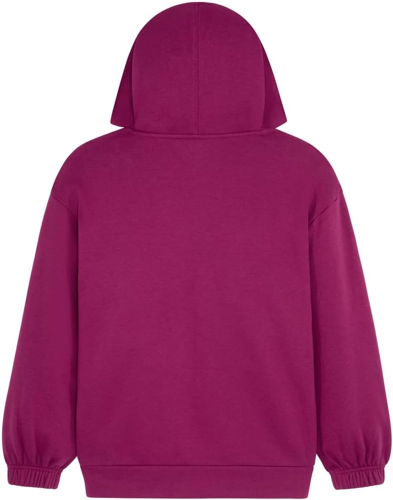 image:imagePUMA Girls Puma Vibe Pk Ctn Fleece Oversized Pullover HoodieMagenta Gleam