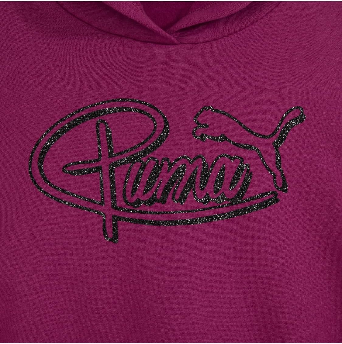 image:imagePUMA Girls Puma Vibe Pk Ctn Fleece Oversized Pullover HoodieMagenta Gleam